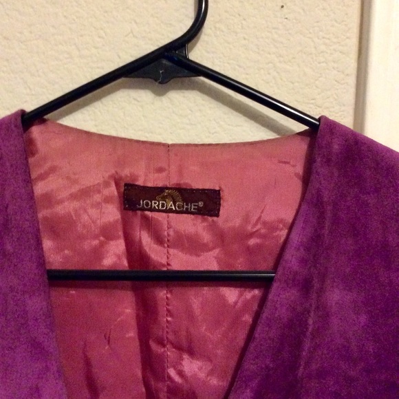 Vintage Jordache Violet Suede Vest - Picture 3 of 4